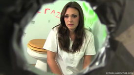 The nasty doctor sucks a dick at the toilet glory hole
