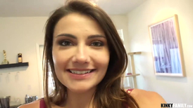 Seducing stepdad for her vlog videos in hardcore porn