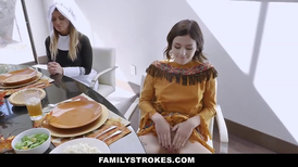 All family stuffing after the Thanksgiving dinner
