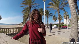 Spanish seductress getting fucked at the local beach